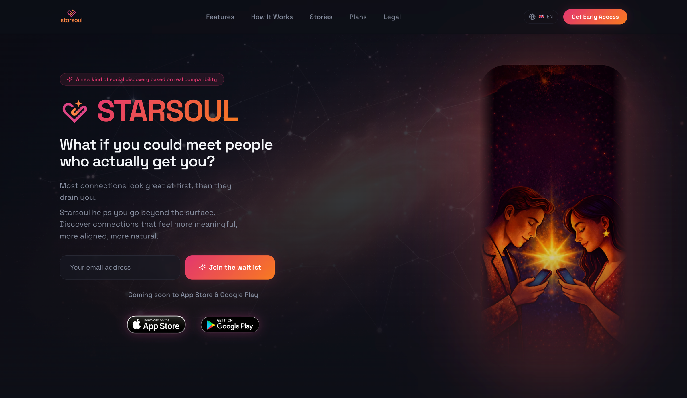 Screenshot of STARSOUL website