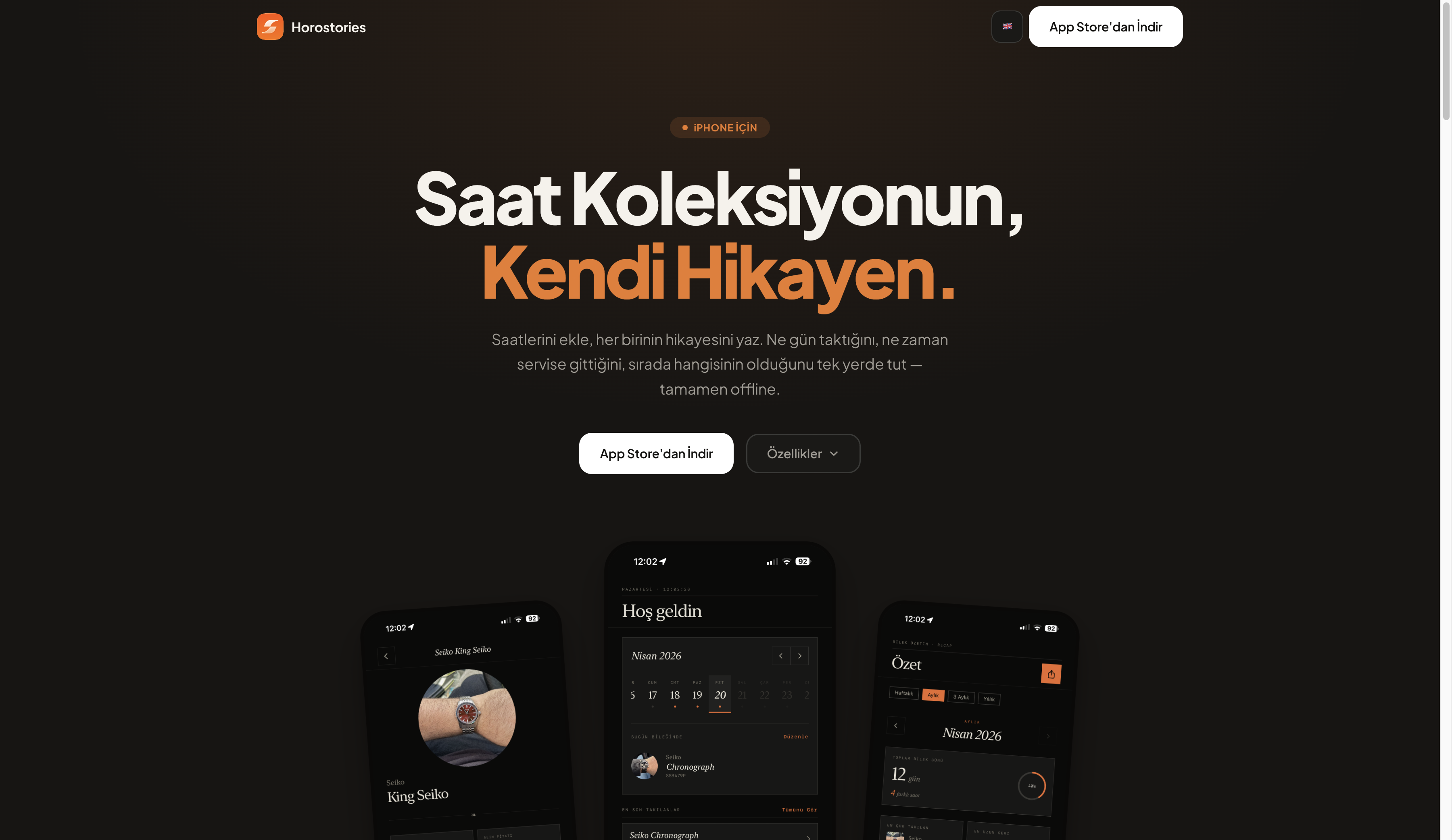 Screenshot of Horostories website