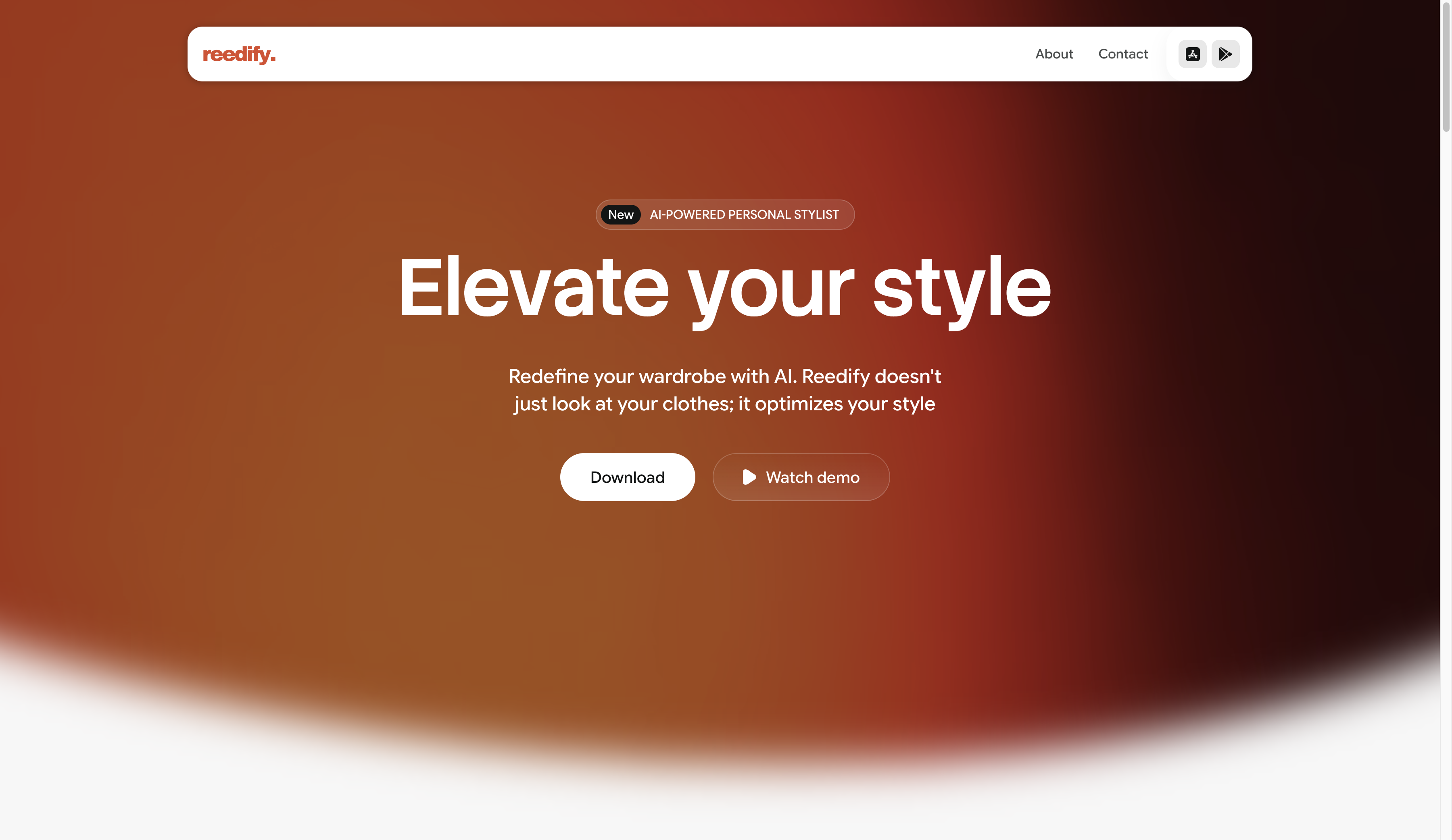 Screenshot of Reedify AI website