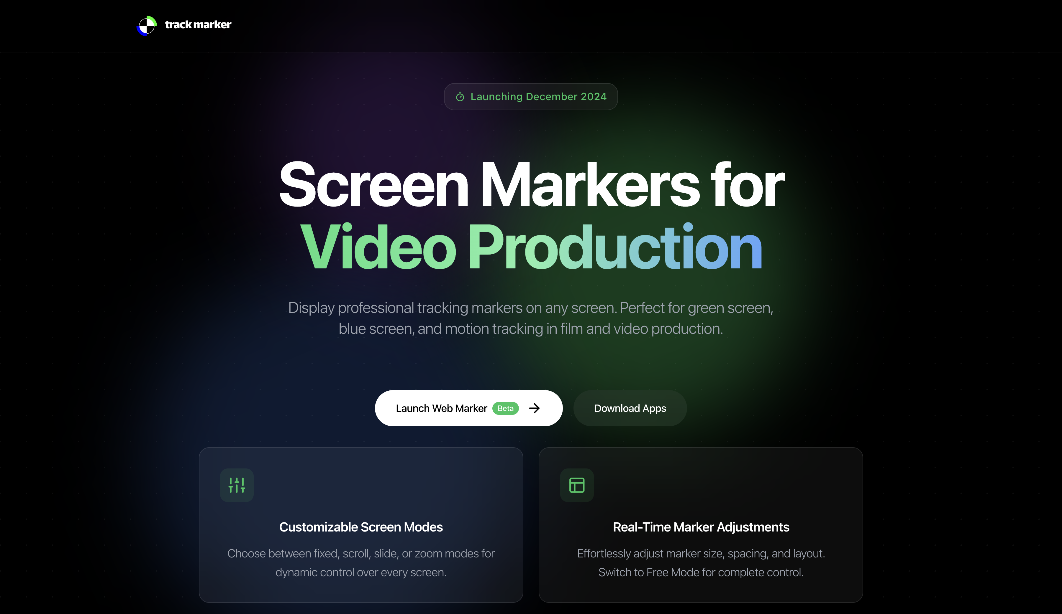 Screenshot of TrackMarker website